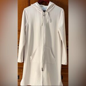 Caya Costa UV Protection Hooded Swim Coverup Double Zip Stretch Beach Pool